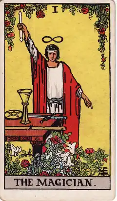 El Mago, del tarot Rider-Waite de 1909
