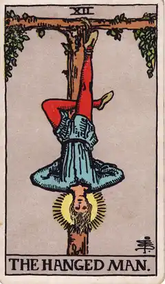 El Colgado, del tarot Rider-Waite de 1909