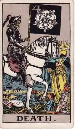 La Muerte, del tarot Rider-Waite de 1909